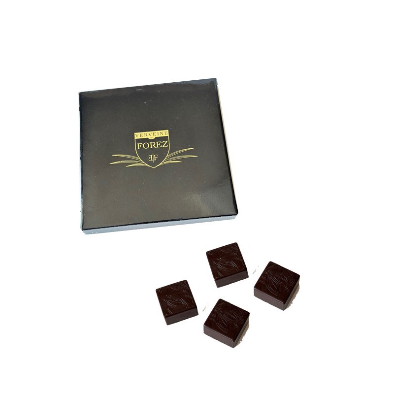 Chocolat ganache verveine - Boite 16 bouchées à la verveine 160gr