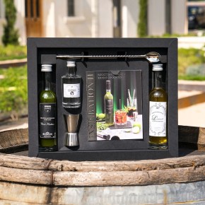 Coffret cocktail - Liqueurs de verveine, gin et accessoires + 7 recettes